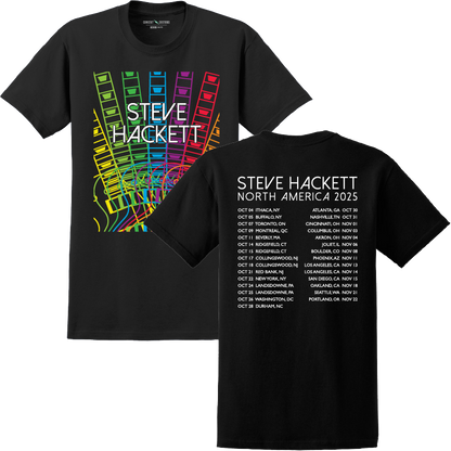 Rainbow Fretboard Logo T-Shirt with Tour Dates